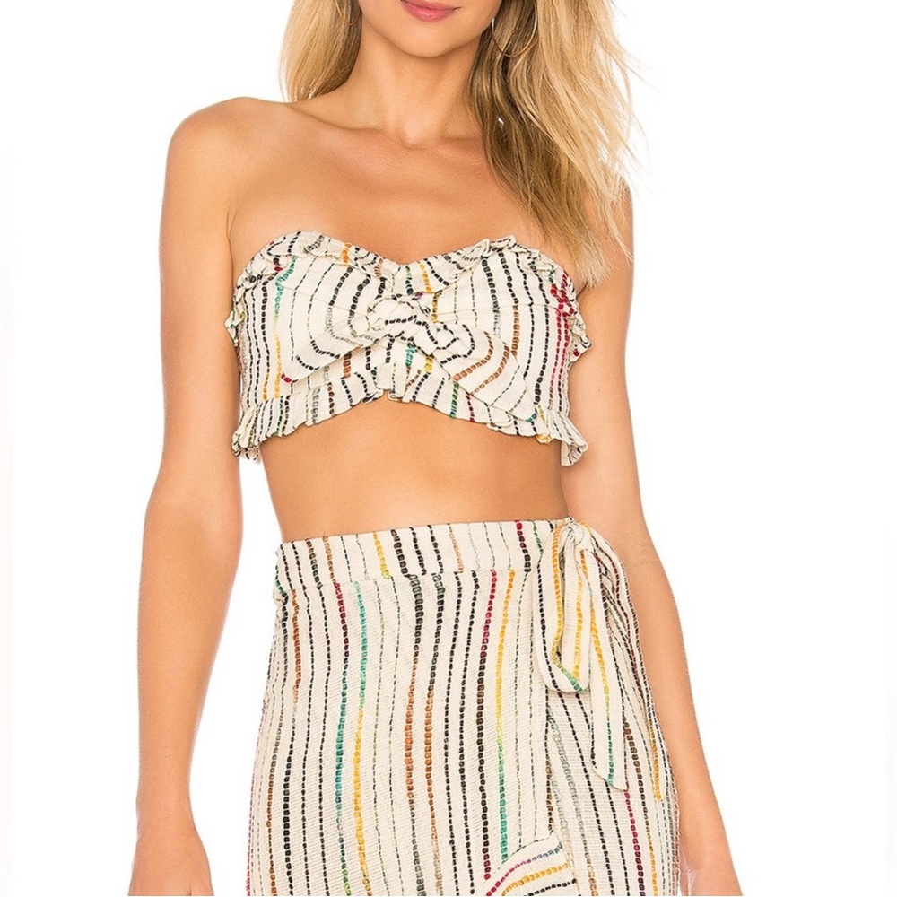 Revolve Tularosa Maddie Cropped Bandeau Top and Wrap Skirt Matching Set Rare!